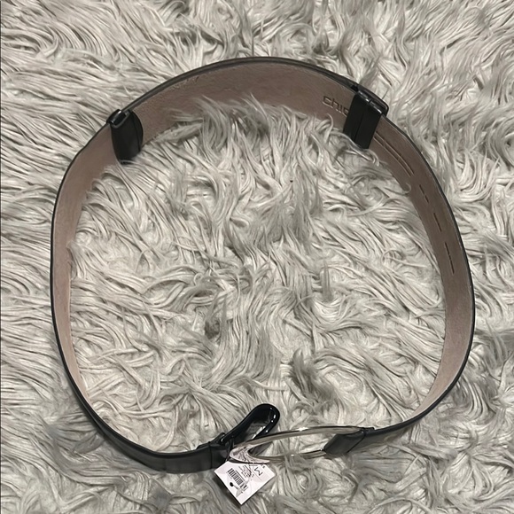 Chico's Elegant Black Belt with Shiny Silver Buckle - Picture 9 of 9